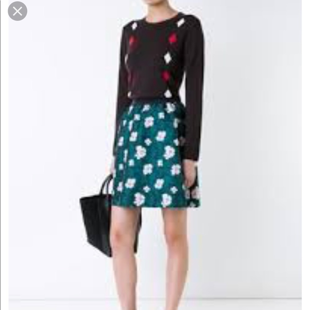 Loveless Floral A-line Skirt - 36